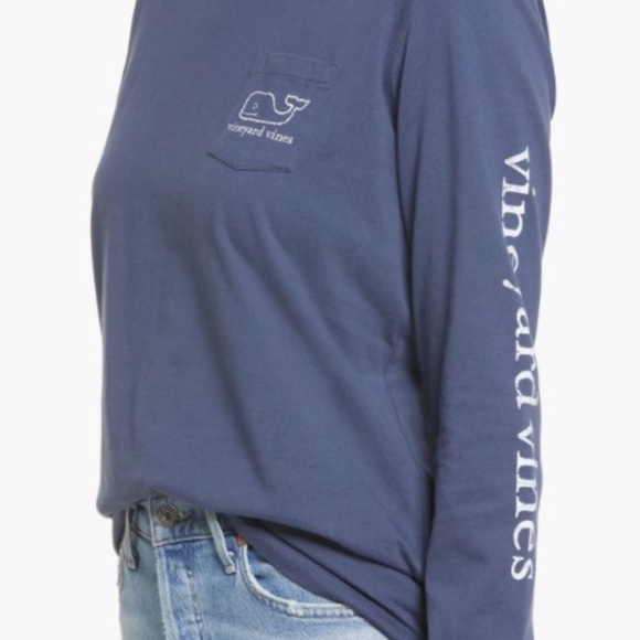 Women's Vineyard Vines Navy Long Sleeve Whale Shirt - Picture 7 of 8